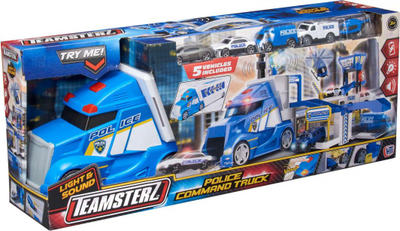 Lodër set i policisë HTI Teamsterz Transporter, i kaltër/ bardhë