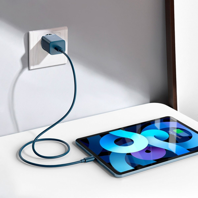 Karikues Baseus Super Si CCSUP-B03, 1x USB-C 3A, me kabllo, blu i errët