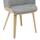 Karrige ngrënieje Prieto 54,5x44x89,5Hcm (HM9989.01), gri