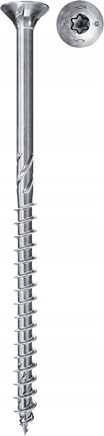 Завртки за дрво Fischer Power Fast II 670457, 6x100mm, Т профил, поцинкуван челик, 100 парчиња