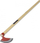 Grabujkë kopshti Pa markë Forged Hoe, çelik i farkëtuar 18cm, dorezë druri 120cm, e kuqe