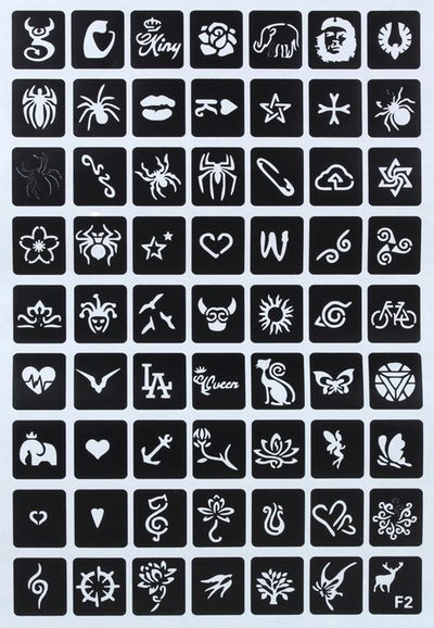 Set tatuazhesh me shkëlqim pa markë, 120 shabllone, 24 ngjyra glitter, shumëngjyrësh