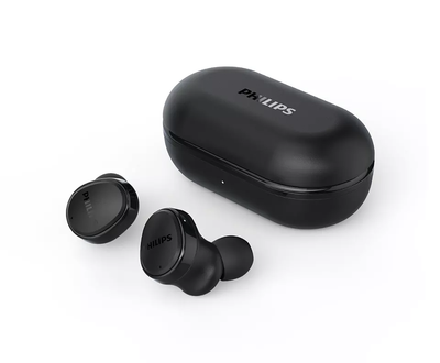 Dëgjuese Buds Philips TAT4556BK/00, wireless ANC Mic, të zeza