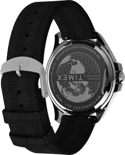 Рачен часовник Timex Harborside Coast, 44mm, отпорен на вода 100m, црн