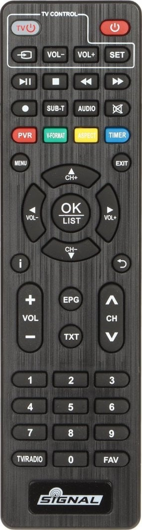 Pilot TV RTV Signal PILOT-T2, për tuner T2 SIGNAL SERIES, ngjyrë e zezë