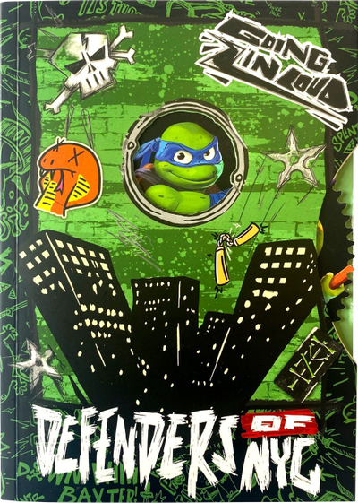 Тетратка Teenage Mutant Ninja Turtles Spinner Mutant Mayhem, формат A5, мек корица, многуобоена