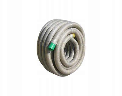 Tub drenazhi PVC U DR 100/50, me mbështjellës PP, i verdhë