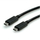 Kabllo USB Roline, USB C në USB C, USB 3.2 Gen 2, 100W PD, 0.5m, e zezë