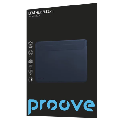 Mbështjellëse Leather Sleeve për MacBook Proove 13.6″ / 14.2″, e kaltër