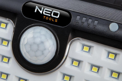 Lampë muri me diell NEO Tools, LED SMD 350 lm, me sensor lëvizje, ngjyrë e zezë
