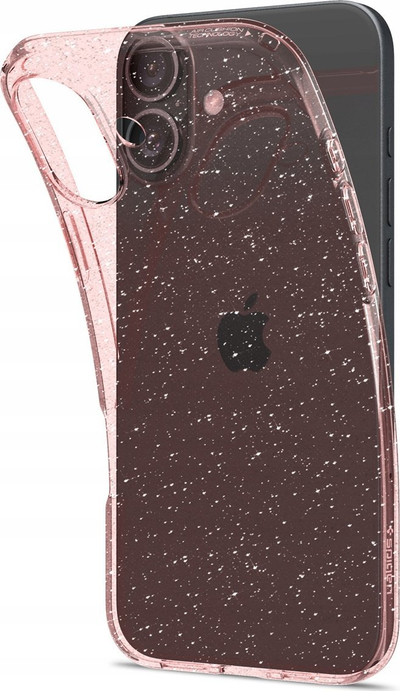 Maskë telefoni Spigen Liquid Crystal Glitter, për iPhone 16, TPU, rozë me shkëlqim