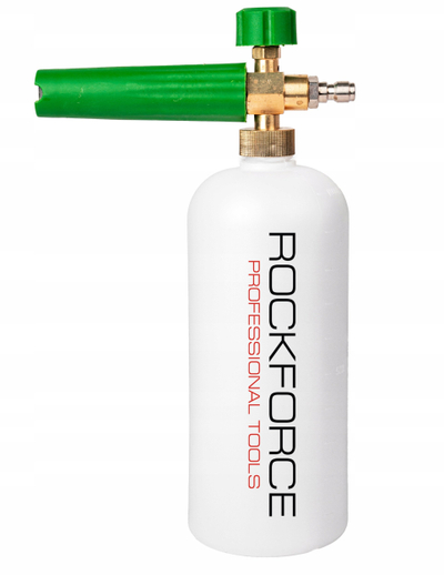 Dispenser shkumë Rockforce 1L, aksesor për lavatriçe me presion, deri 220 bar, i bardhë