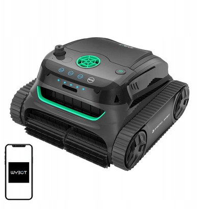 Robot pastrues për pishina Wybot S2, pa tela, bateri 3.5 orë, gri