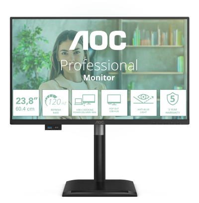 Monitor AOC 24P4CV, 23.8", FHD 1920 x 1080, 120Hz, i zi