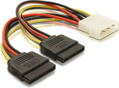 Kabllo Delock SATA MOLEX (M)SATA (F) X2 10 CM (60102)
