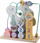 Lodër druri edukative TREFL Wooden Toy Shapes and Numbers Bobaski and Bear 61823, puzzle me forma e numra, ngjyra pastel