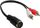 Kabllo audio Alcasa AD-2CS5B, 0.2 m, 2x RCA në DIN 5-pin, e zezë