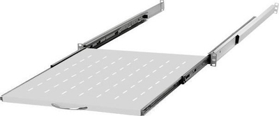 Raft rrjeti Netrack 19" 1U, 550 mm, me hekur me rërë, gri