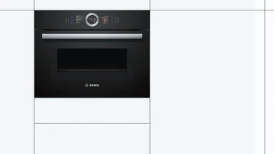 Furra e integrume Bosch Series 8 CMG676BB1, 45L, me rrymë, e zezë