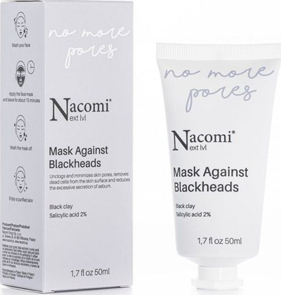 Maskë fytyre Nacomi No More Pores, kundra pikave të zeza, 50ml