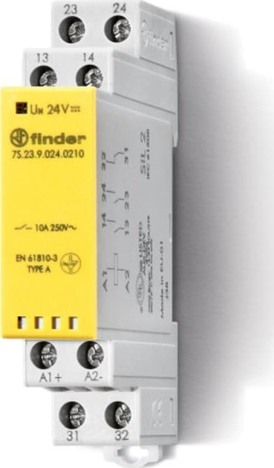 Modul rele Finder 7S.23.9.024.0210, 10A, SIL 2, me ekran LED