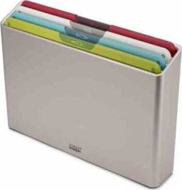Set dërrasash për prerje Joseph Joseph Folio Icon, 4 copë, me mbajtëse, gri