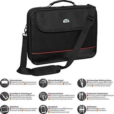 Çantë laptopi PEDEA Trendline, 17.3", set 4 pjesë, e zezë