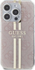 Futrollë telefoni Guess IML 4G Gold Stripe, për iPhone 14 Pro Max 6.7", rozë