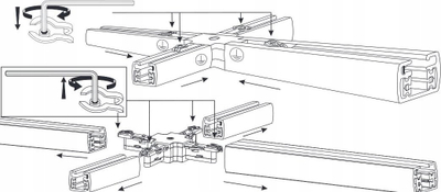 Lidhës URail Paulmann X-connector, 125mm, krom mat