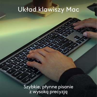 Tastierë Logitech MX, wireless, US INTL, grafit dhe e zezë