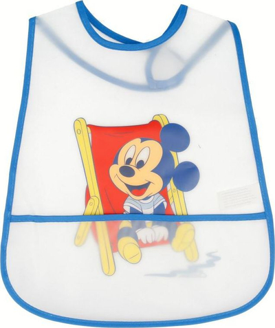 Përparëse për bebe Disney Mickey Mouse, set me 2 copë, me xhep, shumëngjyrëshe