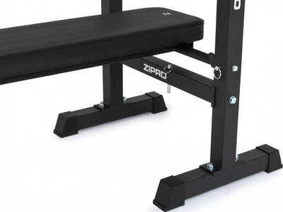 Stol i drejtë fitnesi Zipro Core, 230kg, 70 - 105 cm, i zi