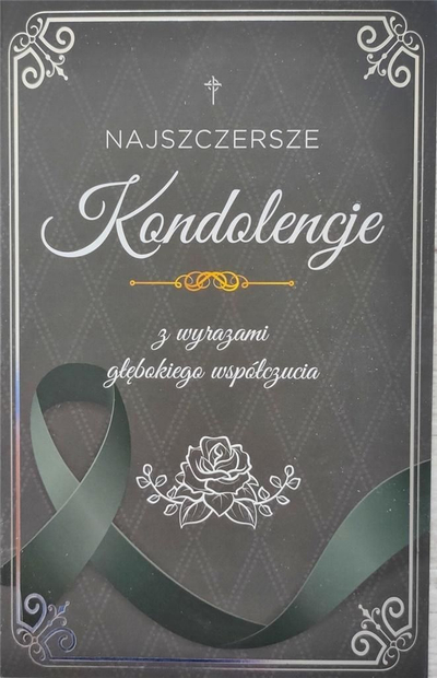 Kartolinë ngushëllimi Yeku Condolence Card 2K 048, me tekst gati, me zarf