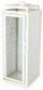 Fanar metal ProGarden për qirinj, 14.5 x 14.5 x 39 cm, i bardhë