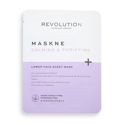 Maskë tekstili për fytyrë Revolution Skincare Maskne Calming & Purifying, 2 copë