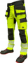 Pantallona pune Pesso Hi Viz Uranus Flexpro CL2, reflektuese, me përforcime Cordura, ngjyrë e verdhë