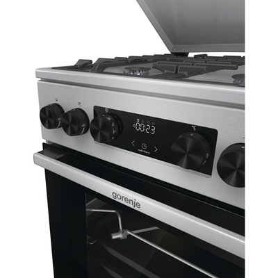 Shporet me gaz dhe elektricitet Gorenje GKS5C71XF, furrë 70L, klasa energjisë A, inox