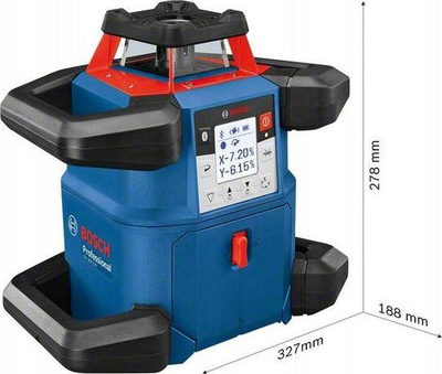 Nivel lazer Bosch GRL 600 CHV, rreze deri 600 m, rrotullues, blu