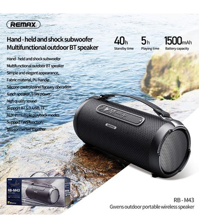 Altoparlant Remax me bluetooth, RB-M43, e zezë