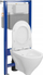 Set kornizë WC e varur Cersanit AQUA SET C42, rezervuar i fshehtë, ulëse soft close, e bardhë