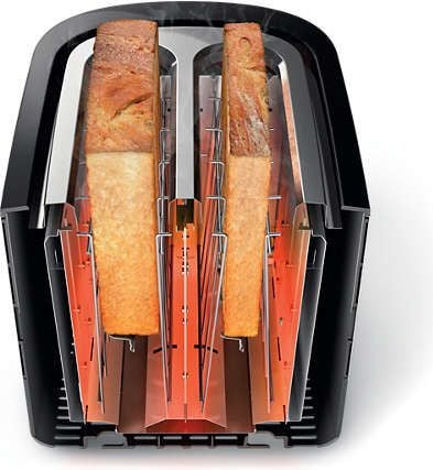 Toaster Philips Viva Collection HD2637/90, 2 feta, 1000W, i zi