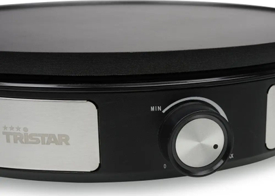 Aparat për krepa Tristar BP-2639, 1500W, pllakë jo-ngjitëse, i zi argjendtë