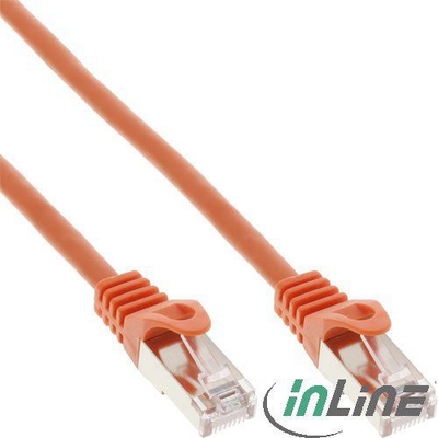 Kabllo rrjeti InLine Patch Cord Cat.5e SF UTP, 3m, portokalli