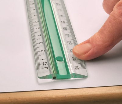 Rigë plastike Hamelin Linex Super Ruler, 40 cm, transparente, jeshile