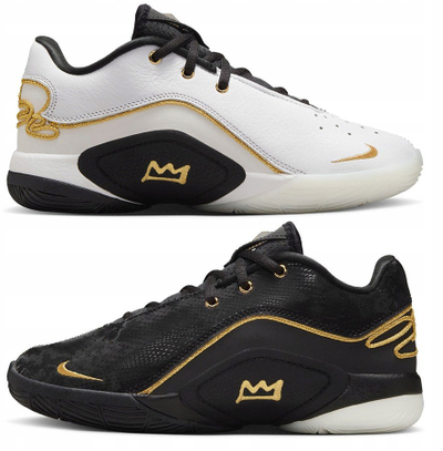 Патики за кошарка Nike Lebron XXII BHM GS Jr, за деца, Air Zoom, црни и бели