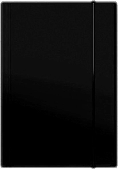 Folder kartoni Barbara A4, 300 g/m2, me gomë, i zi