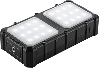 Power Bank Sandberg Solar CampLED, 20000 mAh, me panel diellor dhe llambë LED, i zi