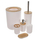 Set aksesorësh modernë për banjo, zezë/gri/bardhë. UNIMIKS