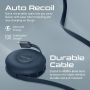 Kabllo magnetike kariku për Promate Quiver, 3 në 1, 1 m, blu e errët