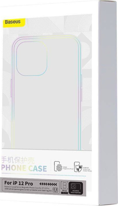 Mbrojtëse telefoni Baseus Magnetic Crystal Clear për iPhone 12 Pro, MagSafe, transparente